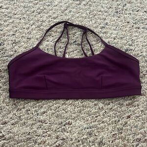 ALO dark plum sports bra